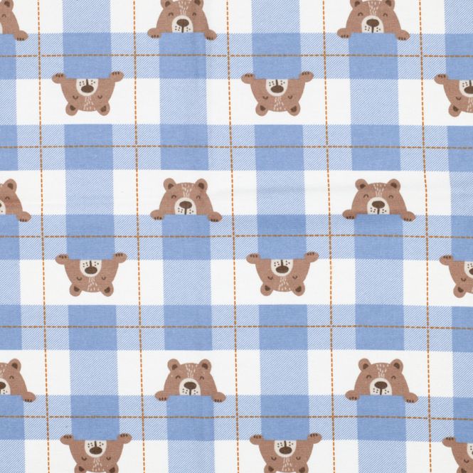 Hovedbilde Peek-a-boo-Bear Blå - Flanell