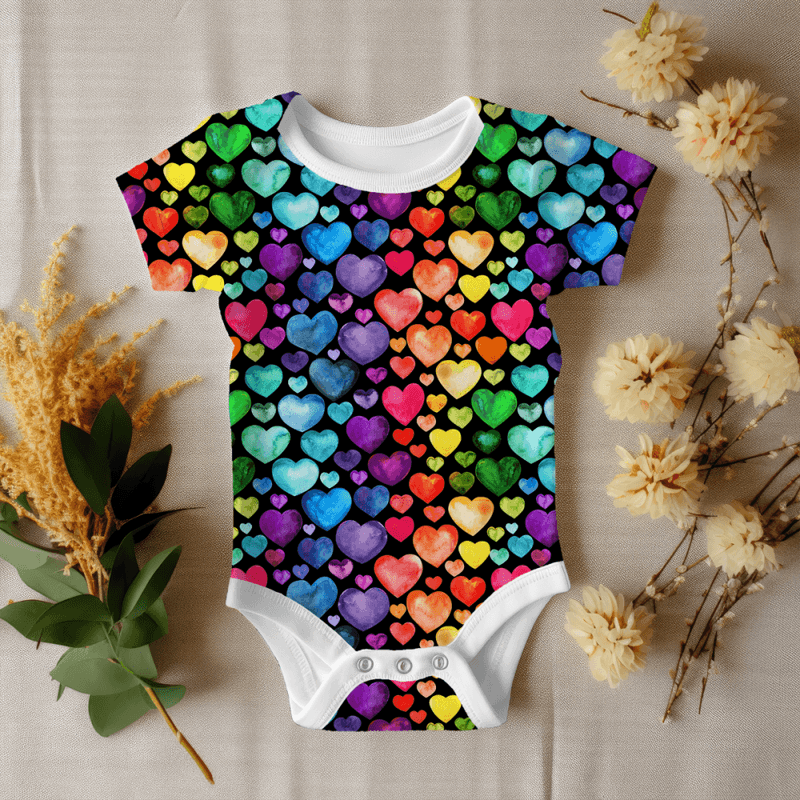 Watercolour Hearts - Jersey