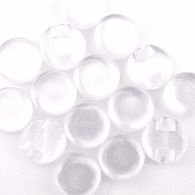 Hovedbilde Candy Hvit - 11 mm Resin Knapp
