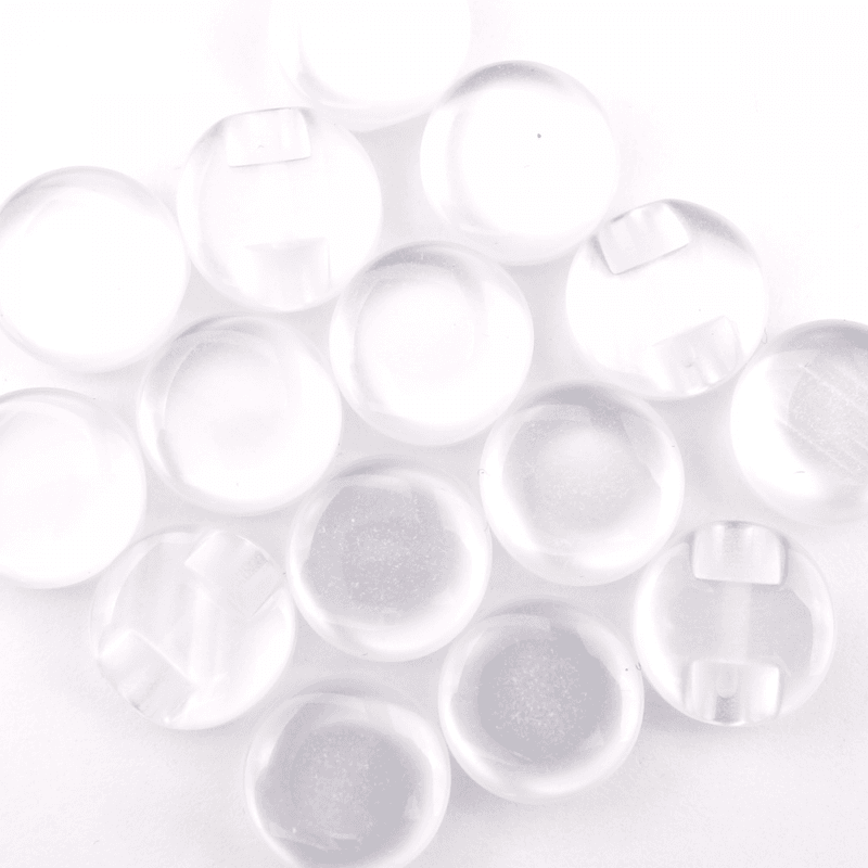 Candy Hvit - 11 mm Resin Knapp