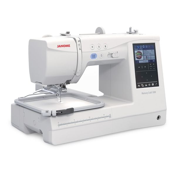 Janome Memory Craft 1000 Silky White Sy- og Broderimaskin