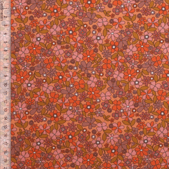 Hovedbilde Aprikosblomst Retro - Fast Bomull