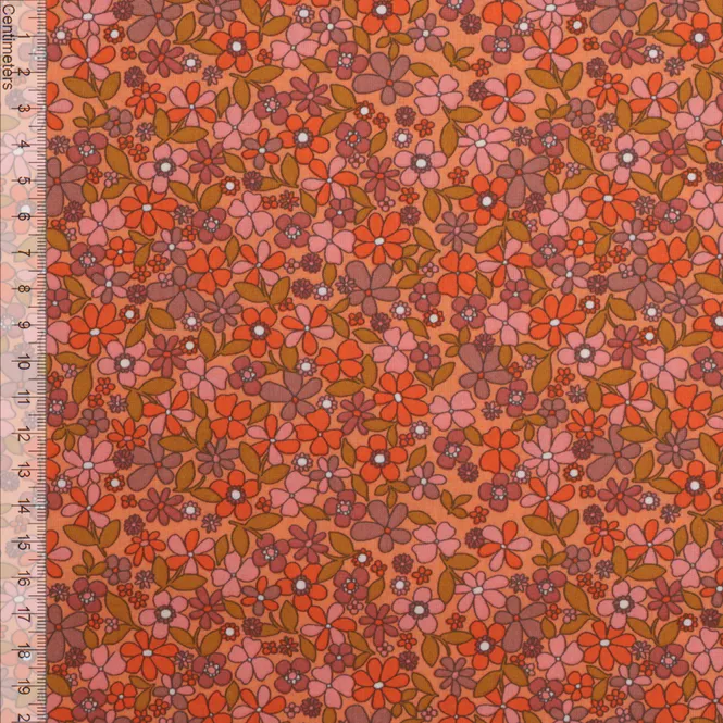 Hovedbilde Aprikosblomst Retro - Fast Bomull