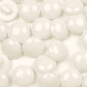 Hovedbilde Dots Hvit - 12 mm Resin Knapp