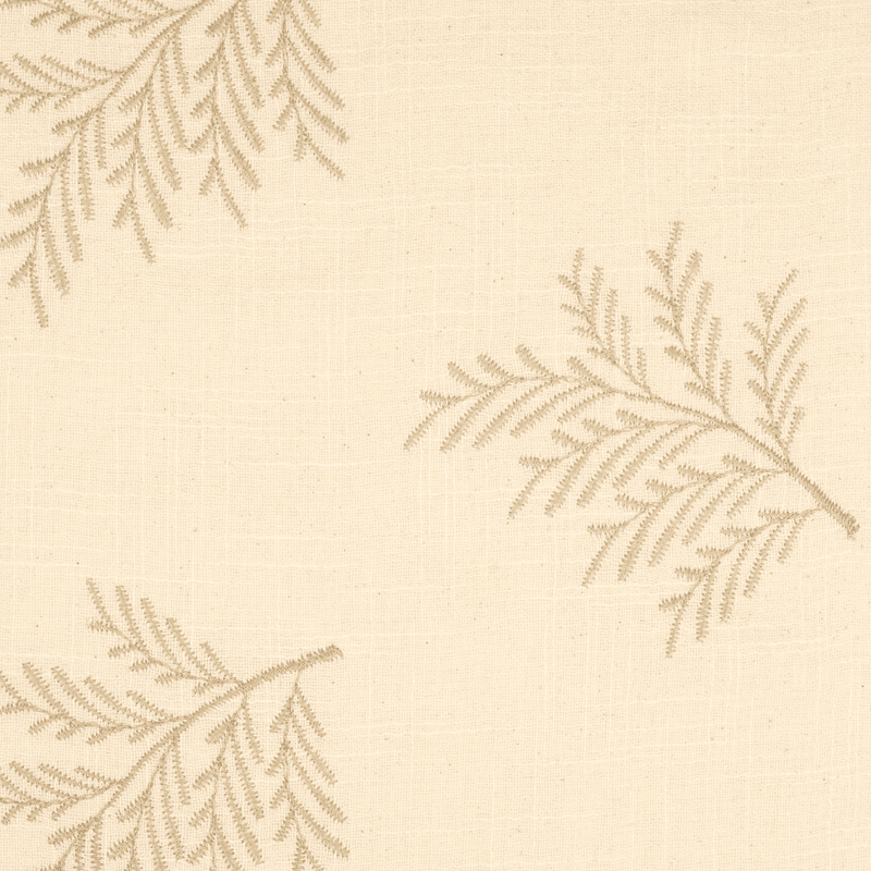 Flora - Brodert Bomull