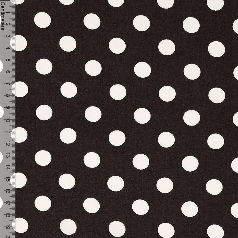Small Dotty Mokka - Vevd Viskose