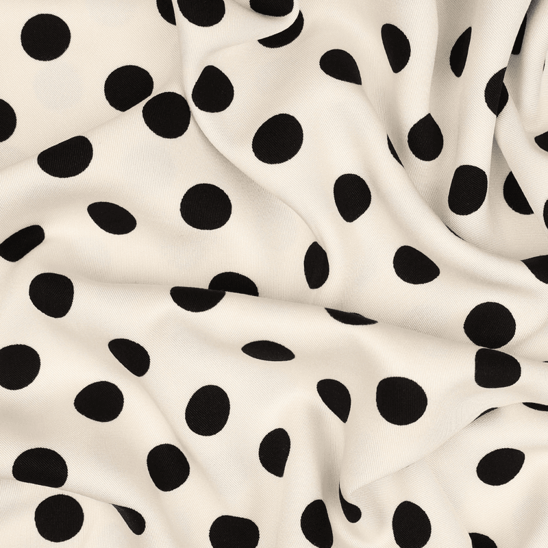 Dots Ecru - Viskose  Twill