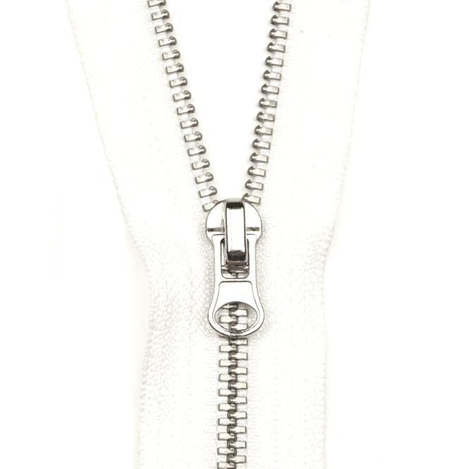 Hovedbilde Hvit - Aluminium Glidelås (4 mm)