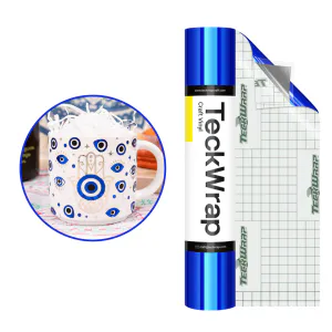 Hovedbilde Bubble Free Mirror Chrome Dekorvinyl - Blue 30x30cm