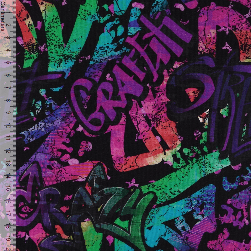 Graffiti Street Style Fuksia - Jersey
