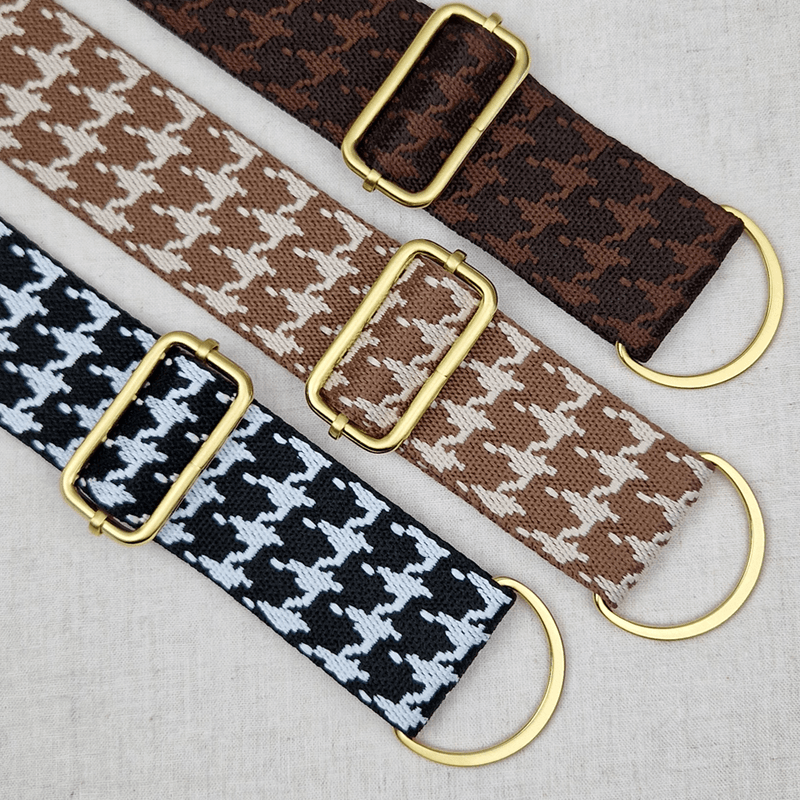 Hundetann Konjakk/Ecru - Vevd Bånd 38 mm