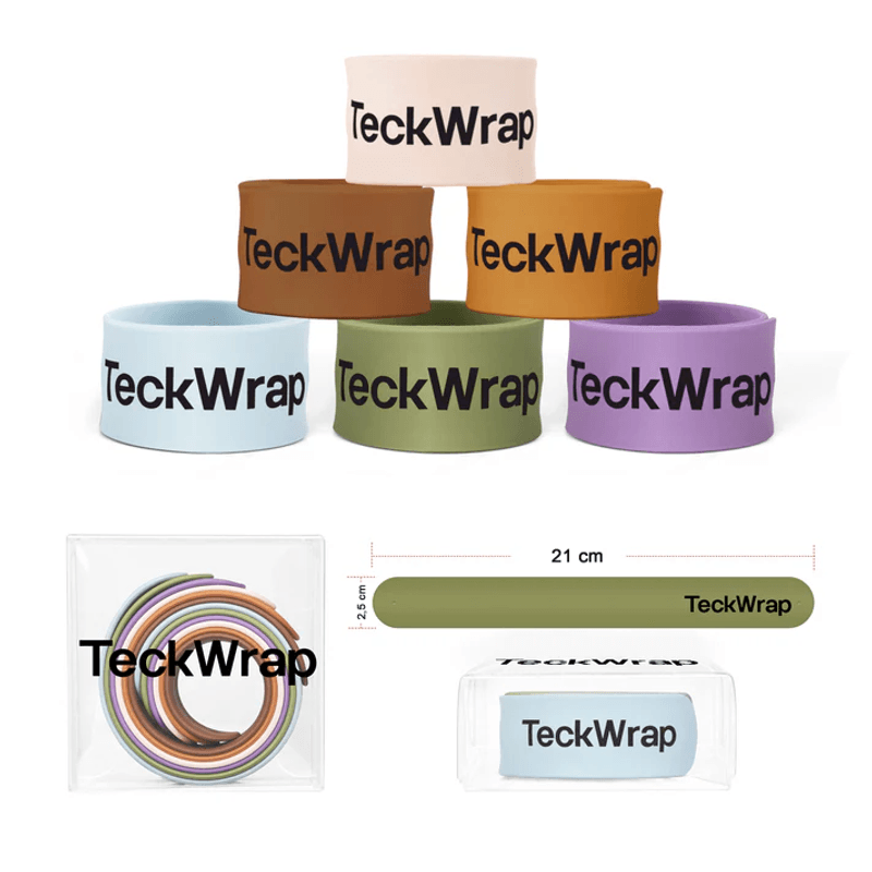 Silicone Vinyl Slap Bracelets 6pk, Jordfarger