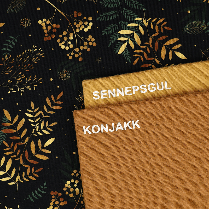 Gold & Green Leaves - Jersey