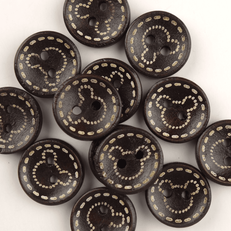 Animal Stitches - 15 mm Tre Knapp