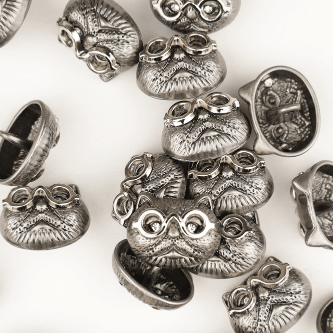 Hovedbilde Geeky Cat - 13x18 mm Metall Knapp