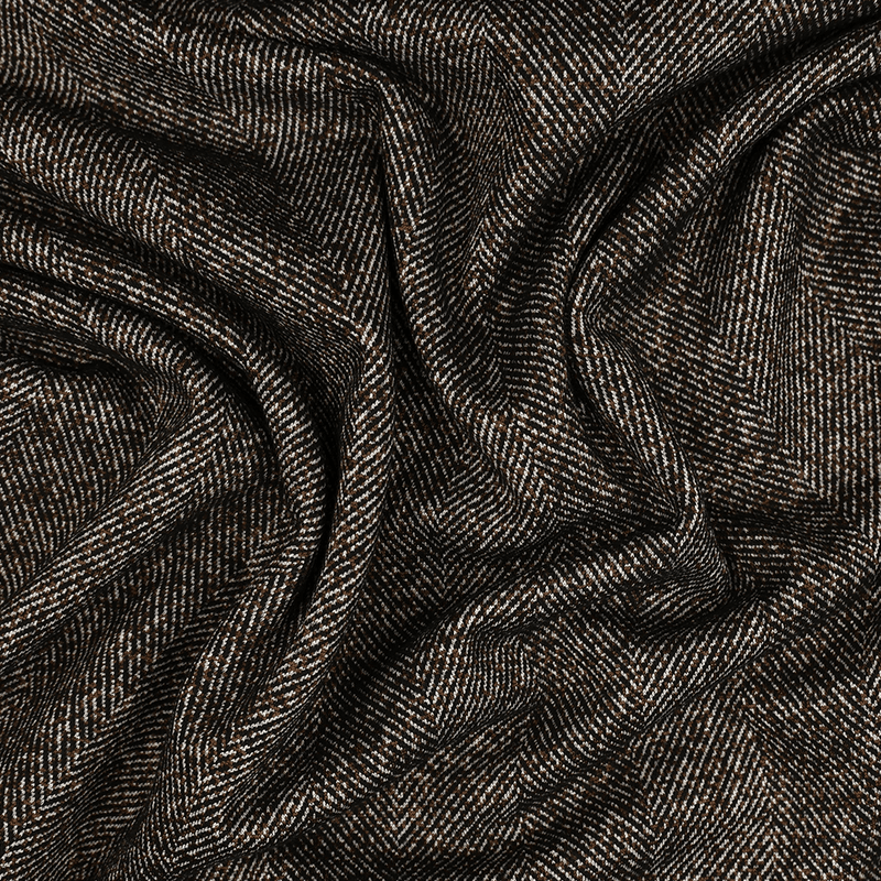 Brun Herringbone - Jaqcuard