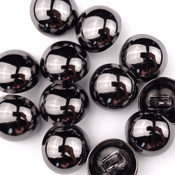 Hemisphere Smoke - 15 mm Metall Knapp