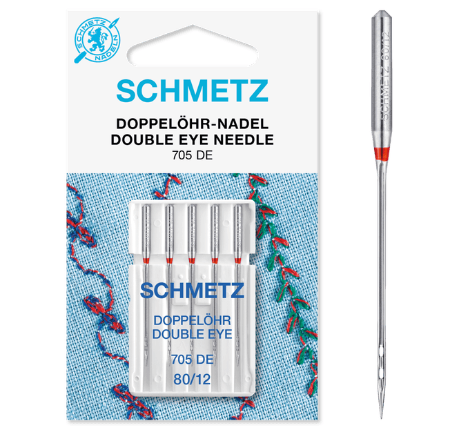 Hovedbilde Schmetz Symaskinnåler Double Eye 80/12