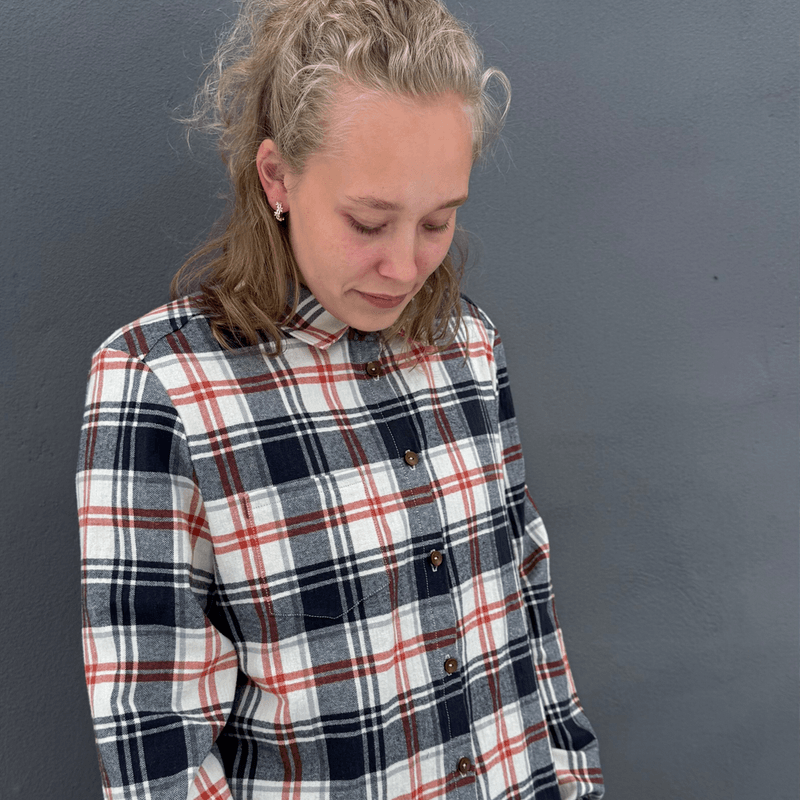 Checks Navy - Flanell