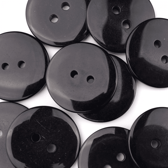 Hovedbilde Basic Sort - 23 mm Resin Knapp