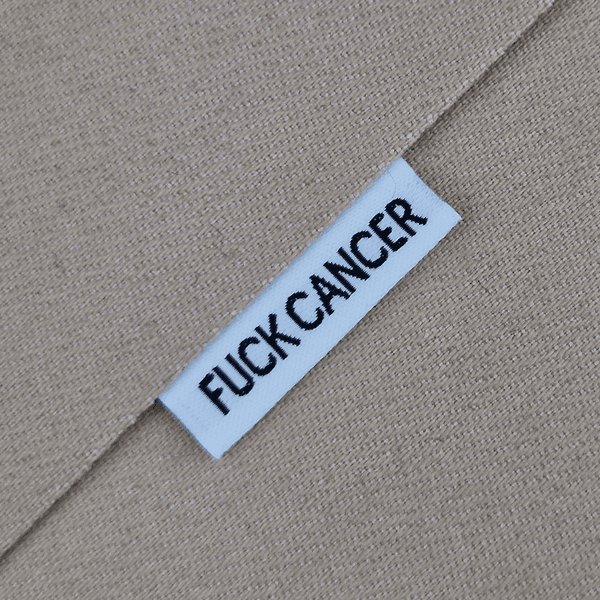 FUCK CANCER - Hvit merkelapp 5 stk