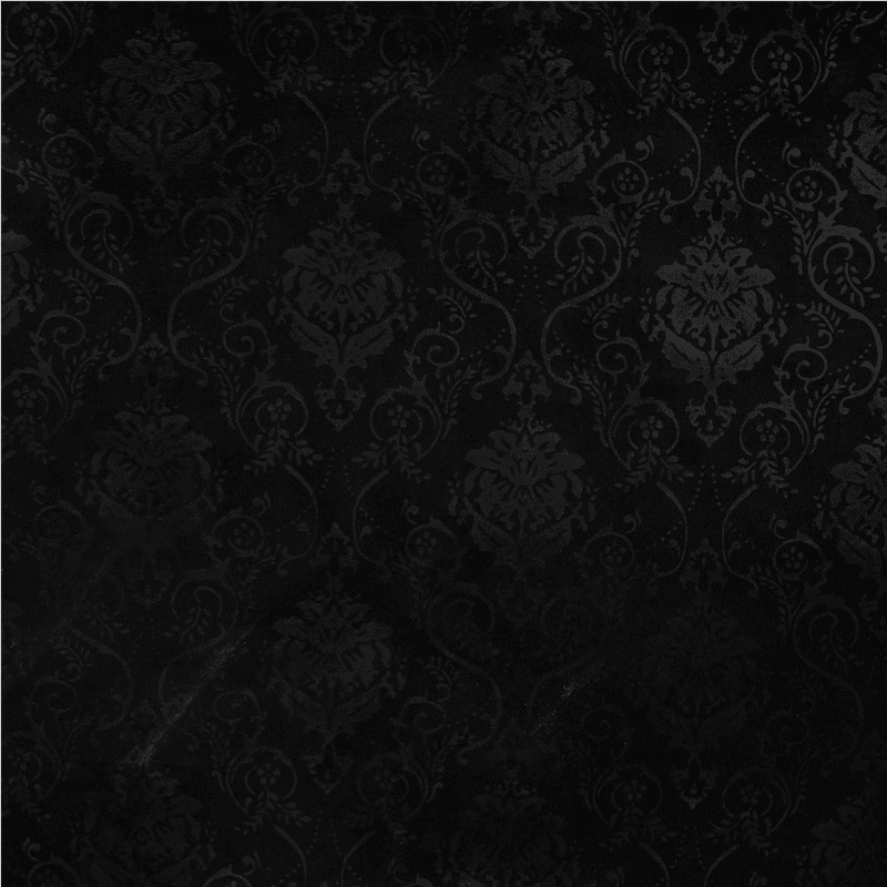 Damask Black - Scuba Suede