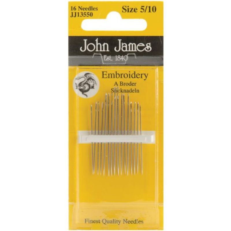 Broderinåler 5/10 16 stk  - John James