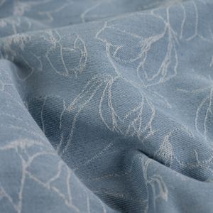 Hovedbilde Flower Lys Bl&aring; - Denim Jacquard
