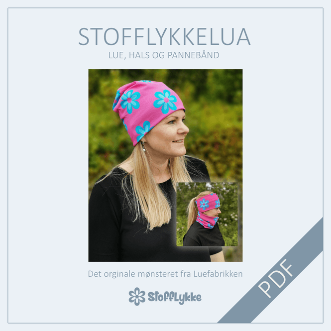 Hovedbilde Stofflykkelua, hals og pannebånd mønster (PDF)