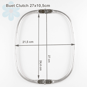 Hovedbilde Buet Veskeramme til clutch 27x10,5cm