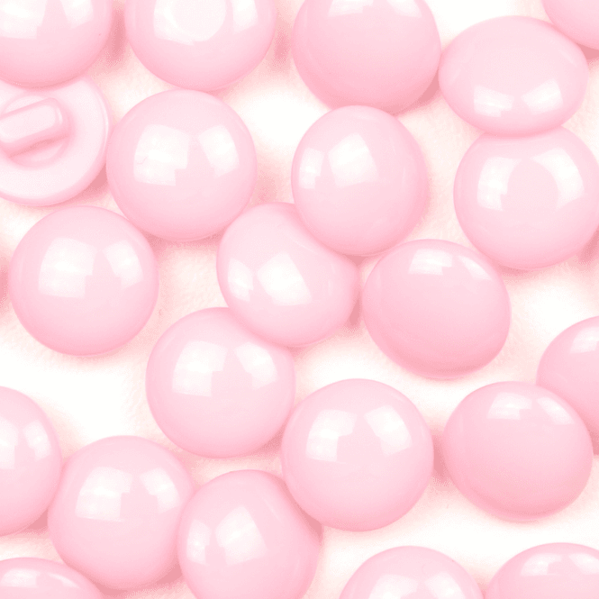 Hovedbilde Dots Babyrosa - 12 mm Resin Knapp