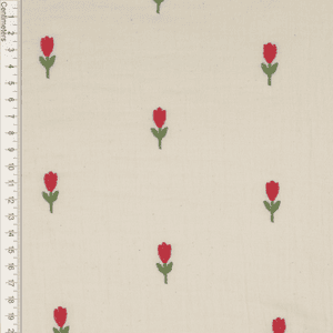 Hovedbilde Tulipaner - Brodert Musselin