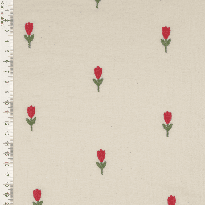 Hovedbilde Tulipaner - Brodert Musselin