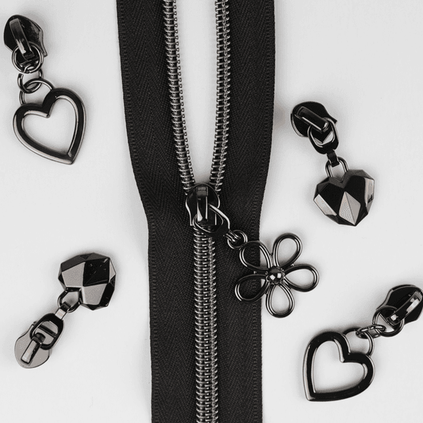 Geometric Heart Gunmetal Glider #5