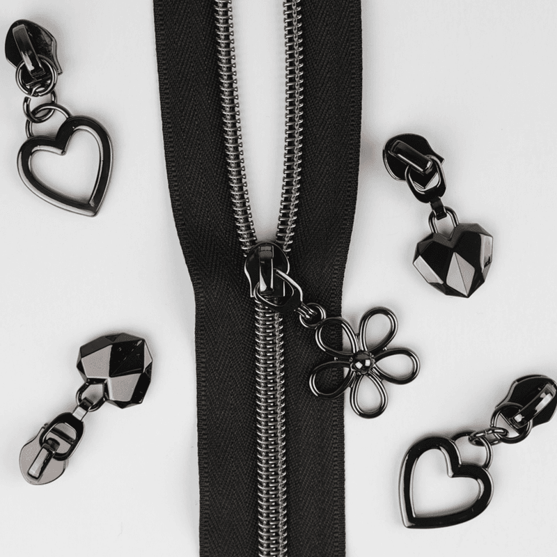 Geometric Heart Gunmetal Glider #5