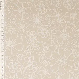 Hovedbilde Blomsterro Lys Natur - Fast Bomull