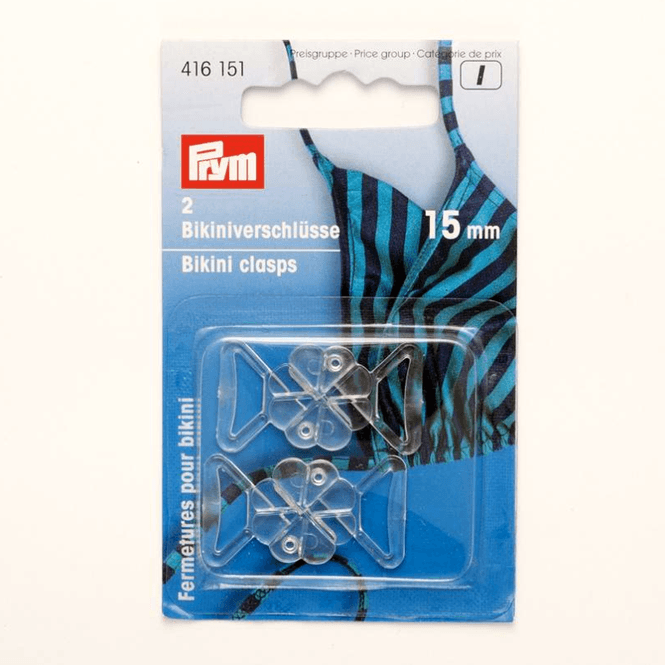Hovedbilde Bikinilås Blomst Transparent Plast 2 stk
